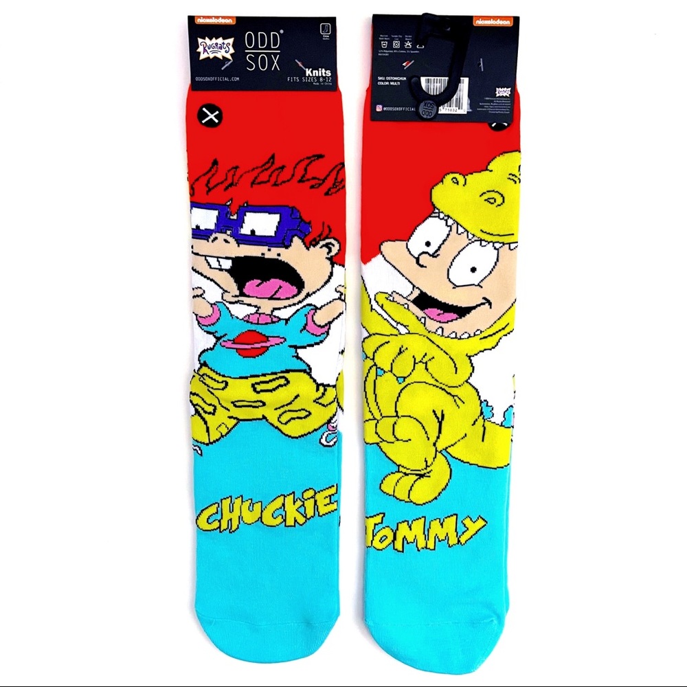 Odd Sox Rugrats Crew Socks Mens Womens Tommy Chuckie Reptar Nickelodeon 90s Gift